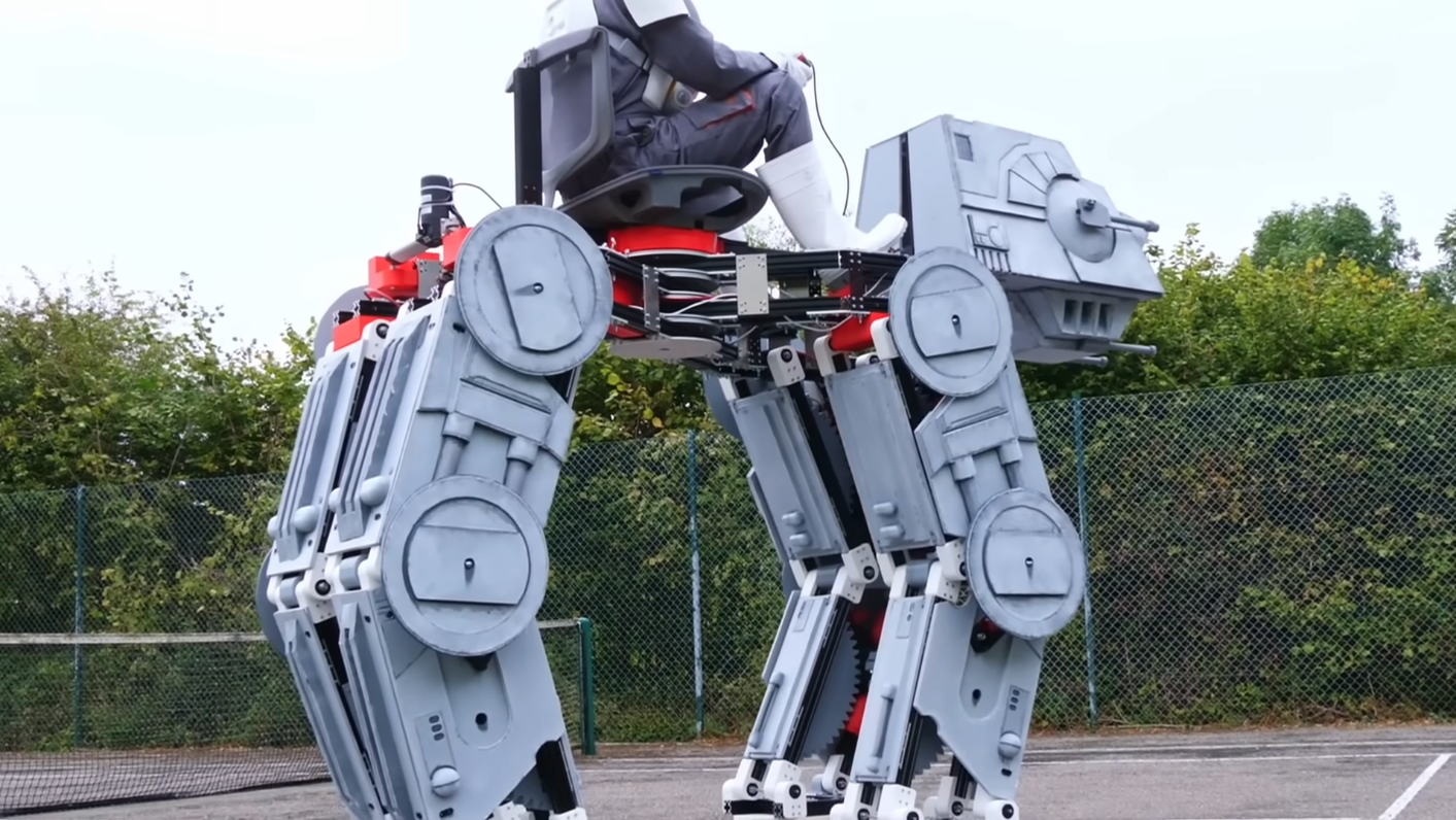 Engineer Creates Fully Functional, Ridable 3D Printed AT-AT Walker Inspired by Star Wars